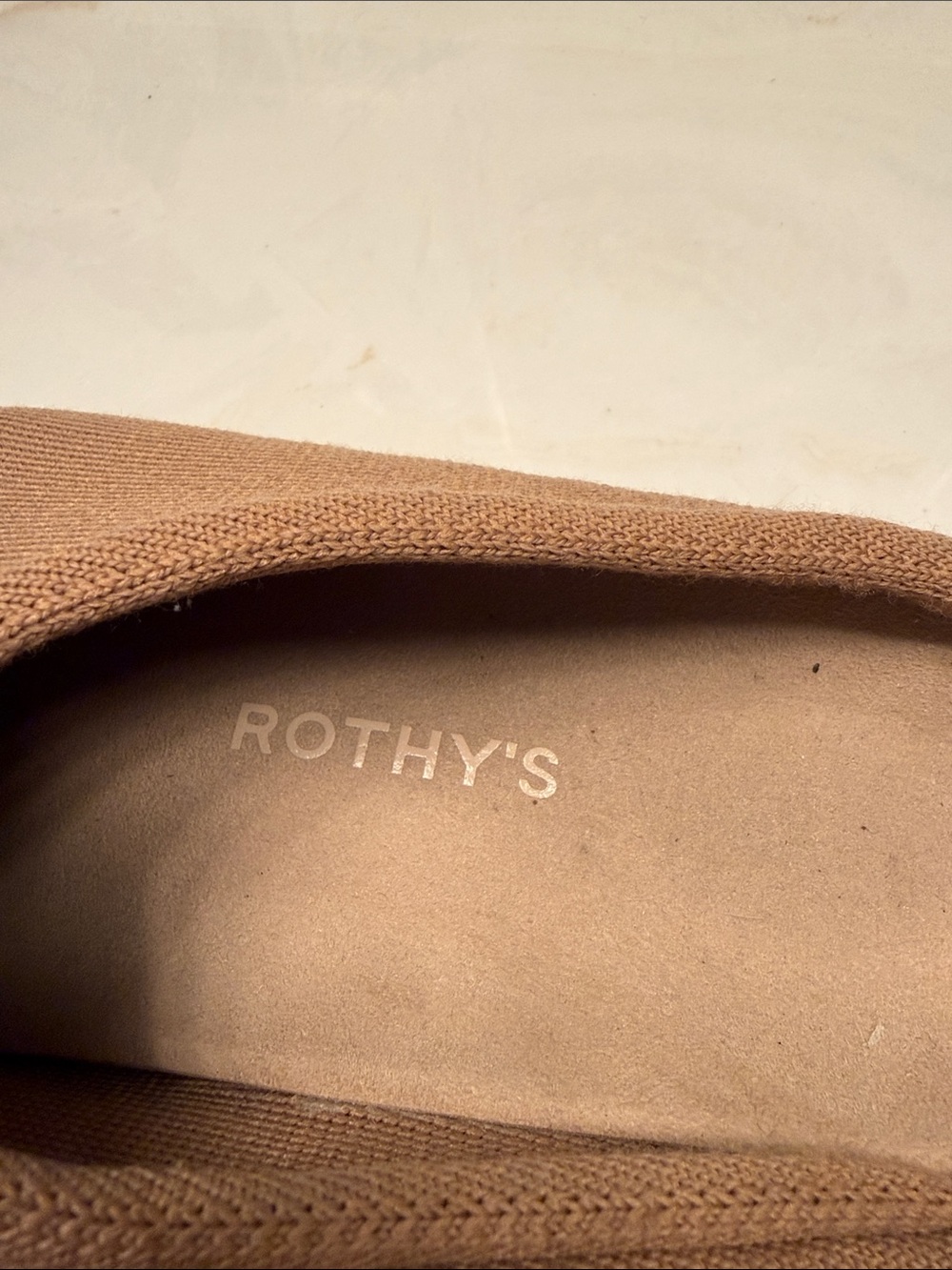 Rothy's Tan Knit Slip-On Flats - Picture 3 of 6